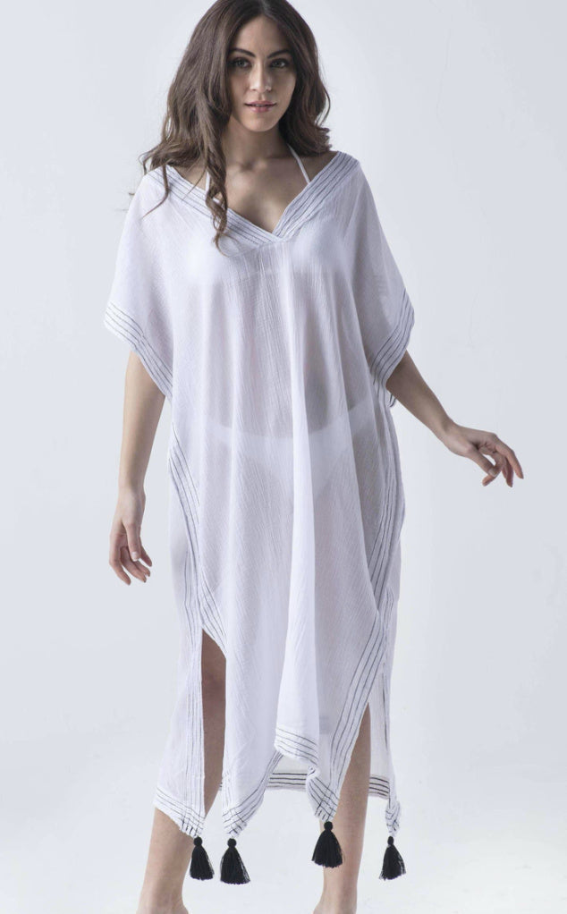 Elaine Boho Cover Up Caftan Dress-Forever Young Swimwear